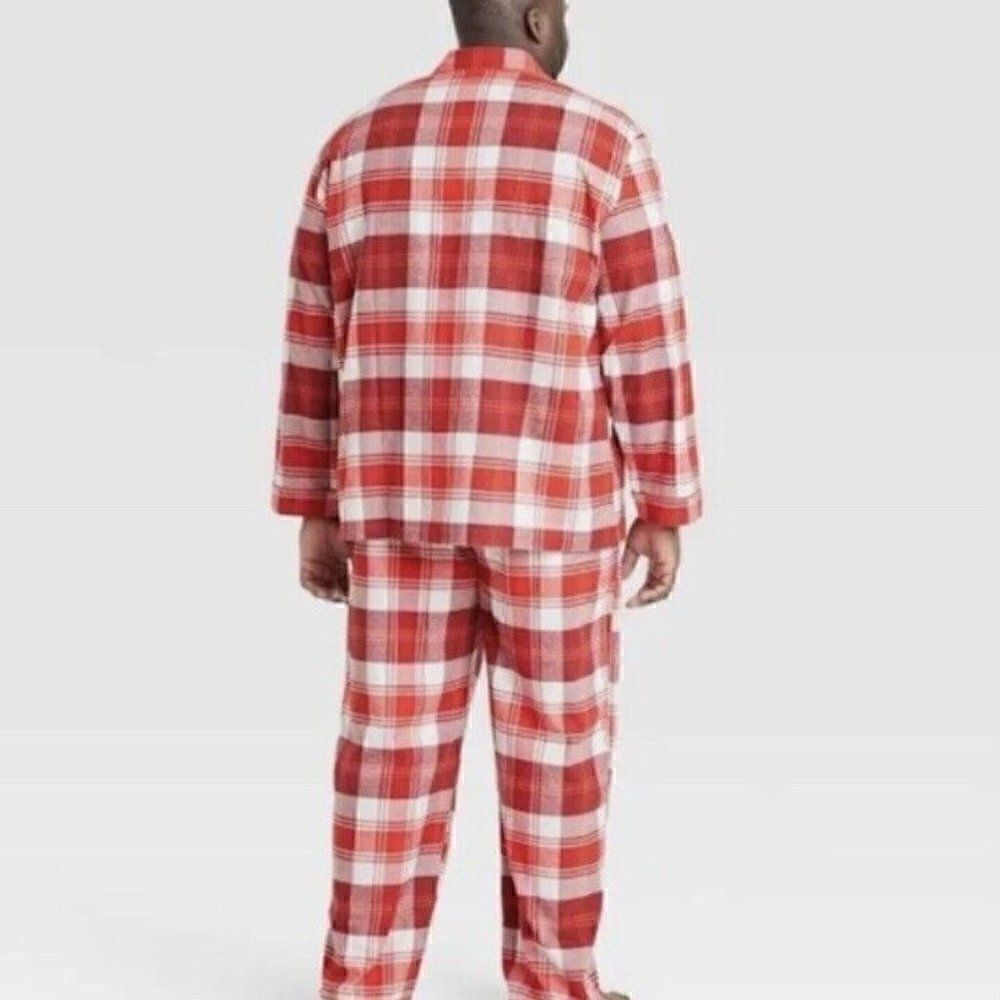 NWT Hearth and Hand with Magnolia Men's Size 3X Red Plaid 100% Cotton Pajamas - Picture 2 of 2